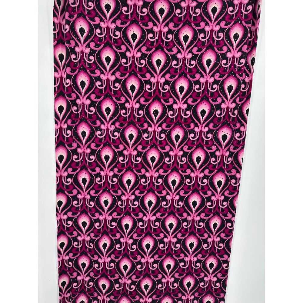 Pink Black Sparkle 2-Way Stretch Fabric 60" Wide x 54" Long Sewing Material